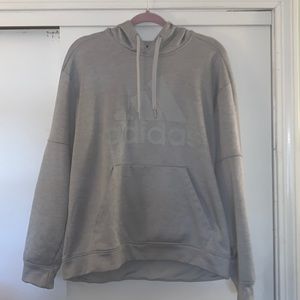 Gray Adidas Hoodie Sweatshirt